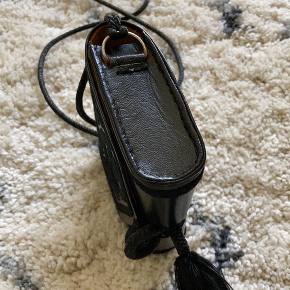 VINTAGE 5” x 5” crossbody bag hand made in Morocco leather, silk embroidered - Picture 16 of 16